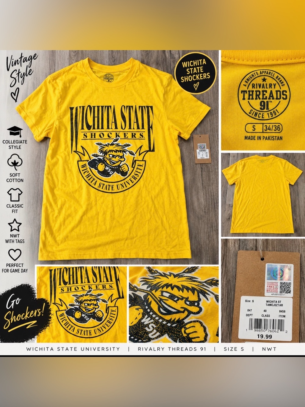 Wichita State Shockers Rivalry Threads 91 T-Shirt Small NWT